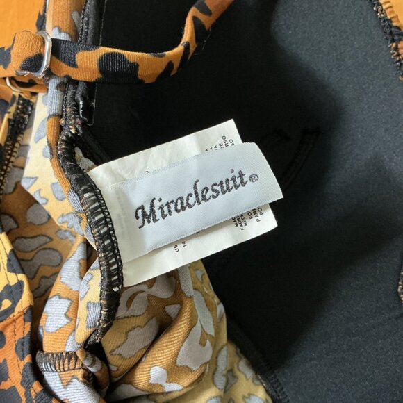 Miraclesuit Rialto Leopard Sweetheart Neck Shirred One Piece Swimsuit US 14 - Picture 5 of 7